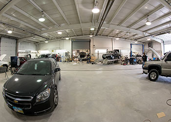 Garage interior panorama